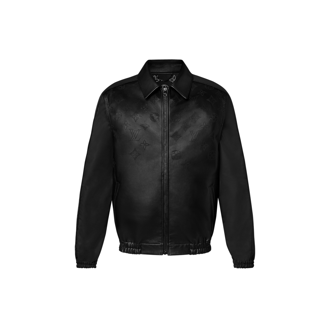 Perforated Mix Leather Blouson - Luxury Black | LOUIS VUITTON